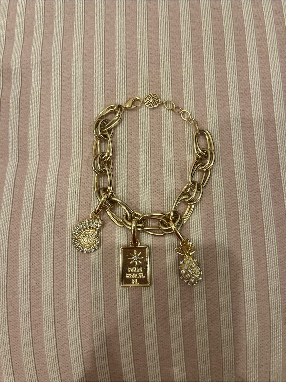 Lilly Pulitzer Gold Tone Charm Bracelet